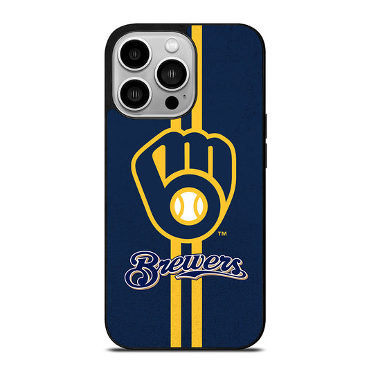 MILWAUKEE BREWERS STRIPE LOGO iPhone 14 Pro Case Cover