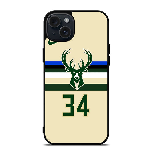MILWAUKEE BUCKS JERSEY iPhone 15 Plus Case Cover