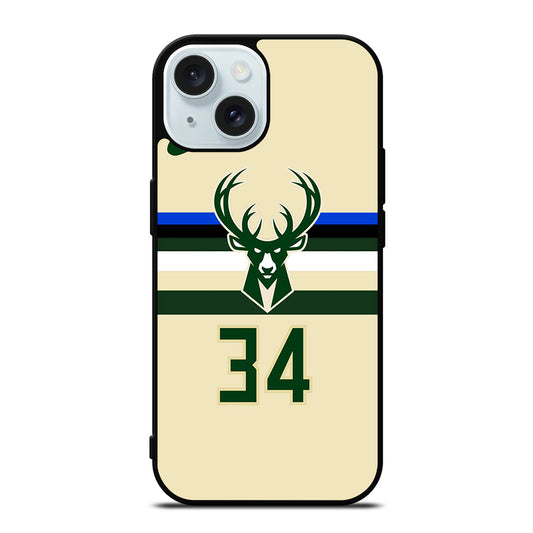 MILWAUKEE BUCKS JERSEY iPhone 15 Case Cover