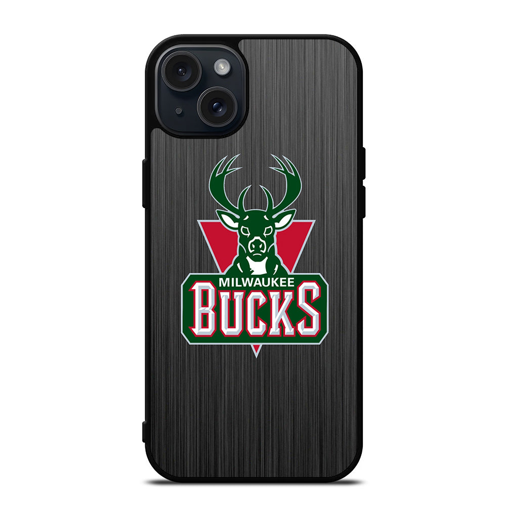 MILWAUKEE BUCKS METAL LOGO iPhone 15 Plus Case Cover