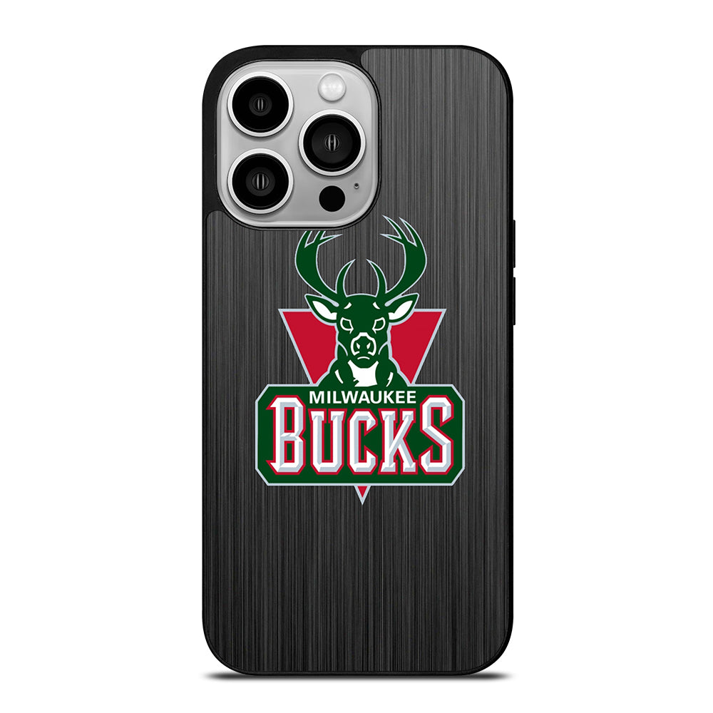MILWAUKEE BUCKS METAL LOGO iPhone 14 Pro Case Cover