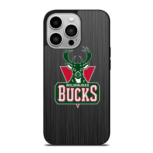 MILWAUKEE BUCKS METAL LOGO iPhone 14 Pro Case Cover