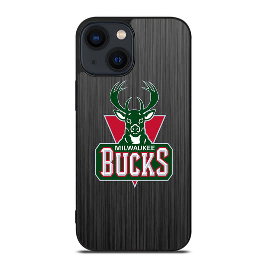 MILWAUKEE BUCKS METAL LOGO iPhone 14 Plus Case Cover