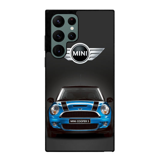 MINI COOPER BLUE CAR Samsung Galaxy S22 Ultra Case Cover