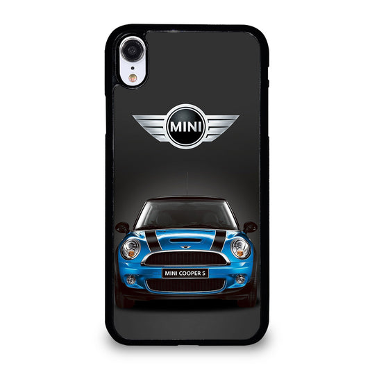 MINI COOPER BLUE CAR iPhone XR Case Cover