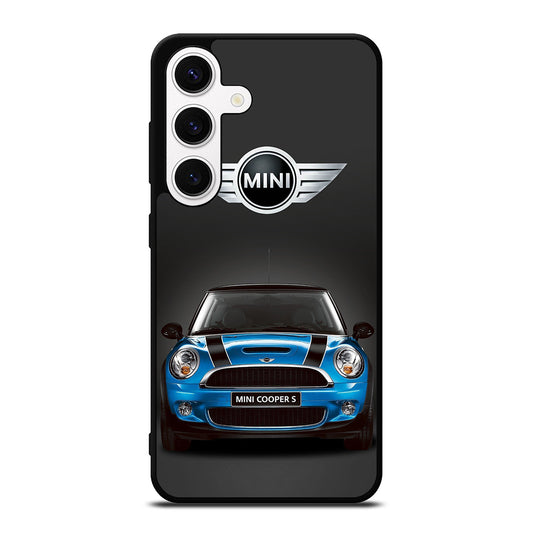 MINI COOPER BLUE CAR Samsung Galaxy S24 Case Cover