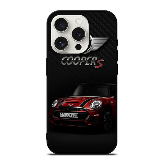 MINI COOPER S RED CAR iPhone 15 Pro Case Cover