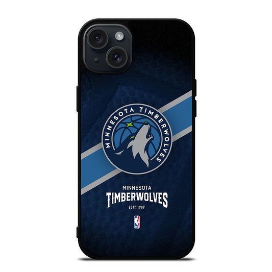 MINNESOTA TIMBERWOLVES NBA LOGO iPhone 15 Plus Case Cover