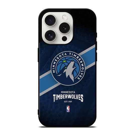 MINNESOTA TIMBERWOLVES NBA LOGO iPhone 15 Pro Case Cover