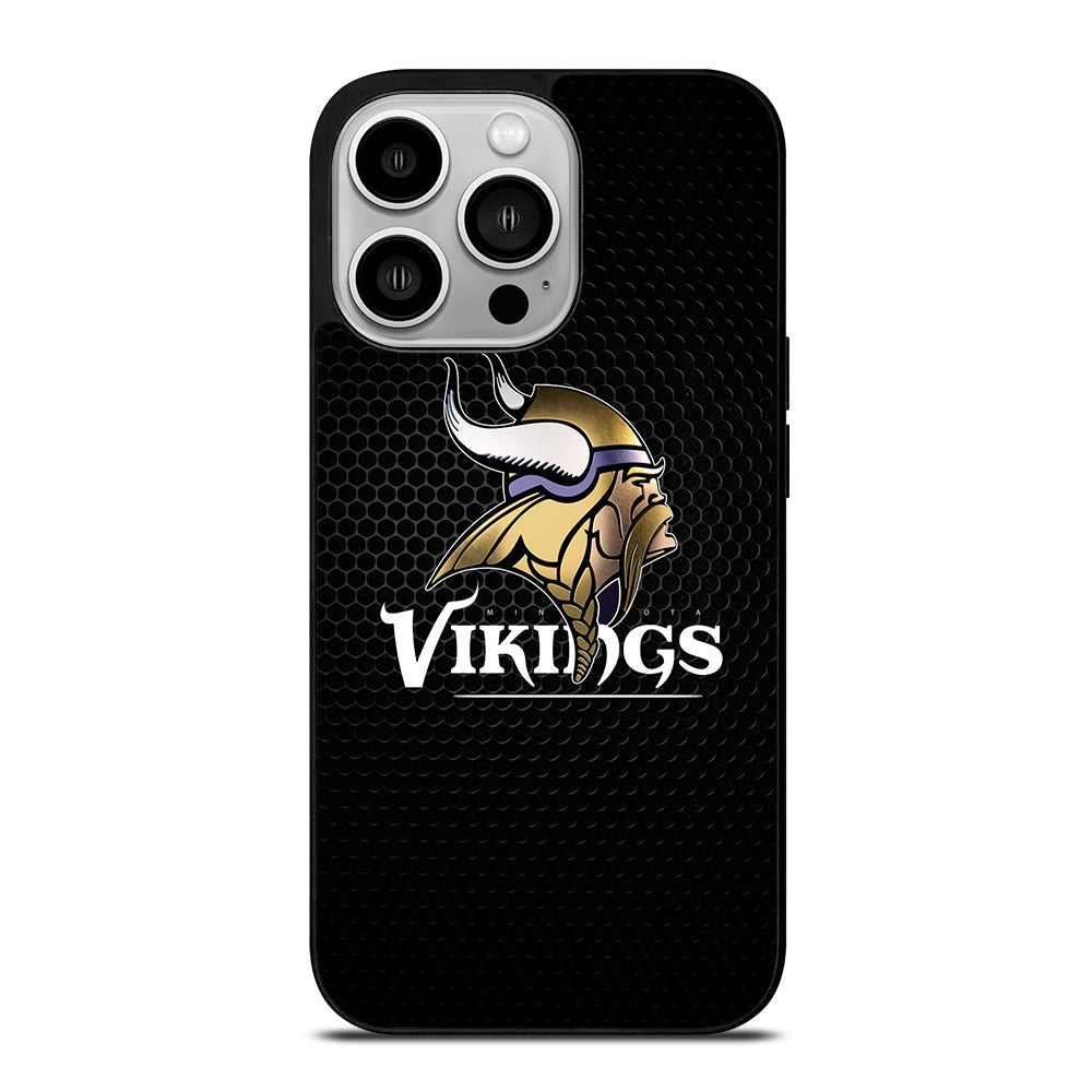 MINNESOTA VIKINGS METAL LOGO iPhone 14 Pro Case Cover