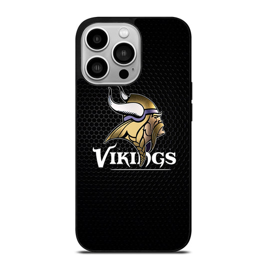 MINNESOTA VIKINGS METAL LOGO iPhone 14 Pro Case Cover