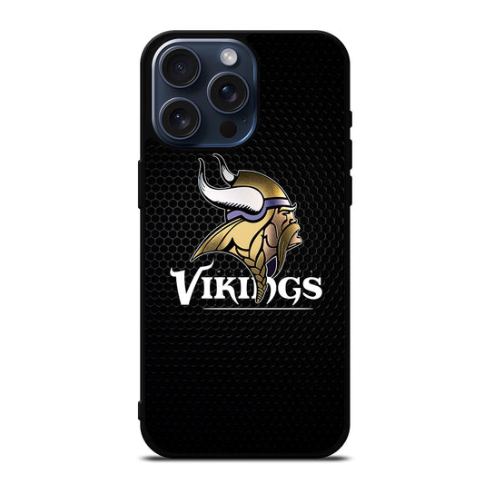 MINNESOTA VIKINGS METAL LOGO iPhone 15 Pro Max Case Cover