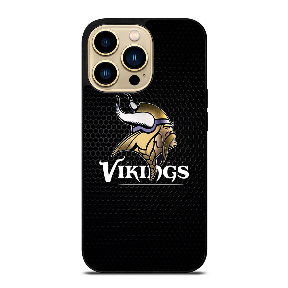 MINNESOTA VIKINGS METAL LOGO iPhone 14 Pro Max Case Cover