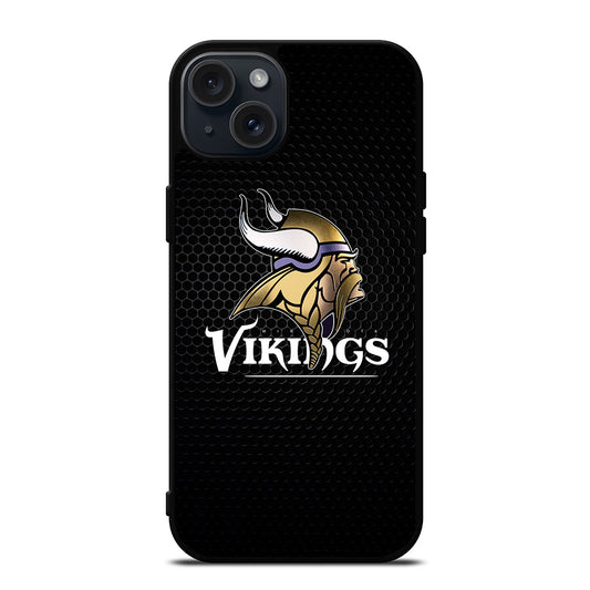 MINNESOTA VIKINGS METAL LOGO iPhone 15 Plus Case Cover