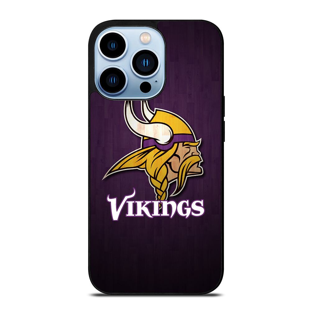 MINNESOTA VIKINGS WOODEN LOGO iPhone 13 Pro Max Case Cover