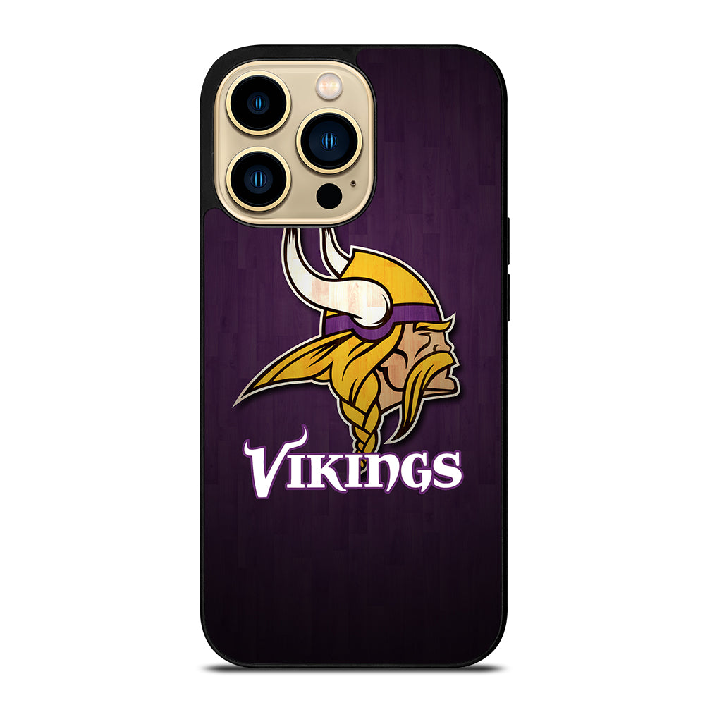 MINNESOTA VIKINGS WOODEN LOGO iPhone 14 Pro Max Case Cover