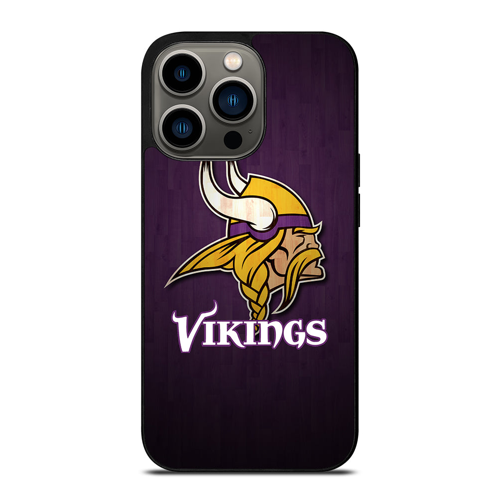 MINNESOTA VIKINGS WOODEN LOGO iPhone 13 Pro Case Cover