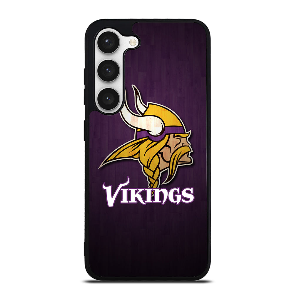 MINNESOTA VIKINGS WOODEN LOGO Samsung Galaxy S23 Case Cover