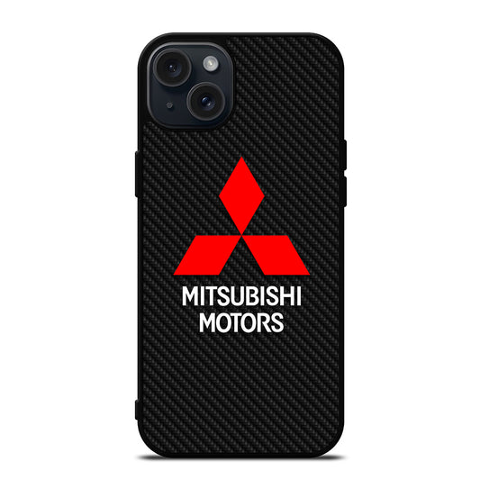 MITSUBISHI MOTORS CARBON LOGO iPhone 15 Plus Case Cover