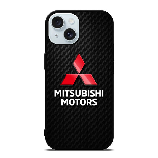 MITSUBISHI MOTORS LOGO CARBON iPhone 15 Case Cover