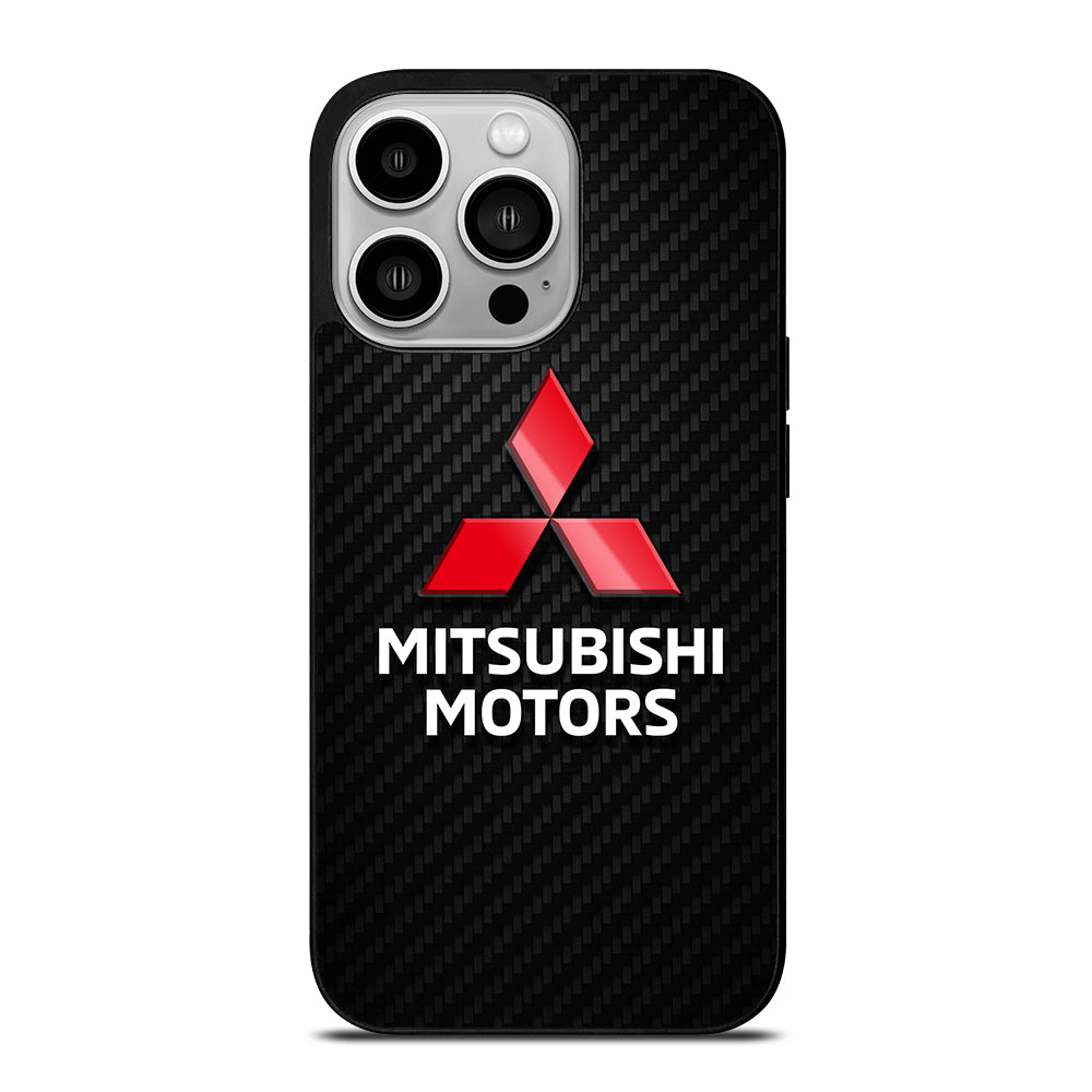 MITSUBISHI MOTORS LOGO CARBON iPhone 14 Pro Case Cover