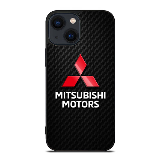 MITSUBISHI MOTORS LOGO CARBON iPhone 14 Plus Case Cover