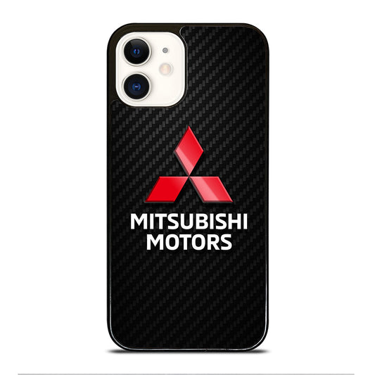 MITSUBISHI MOTORS LOGO CARBON iPhone 12 Case Cover