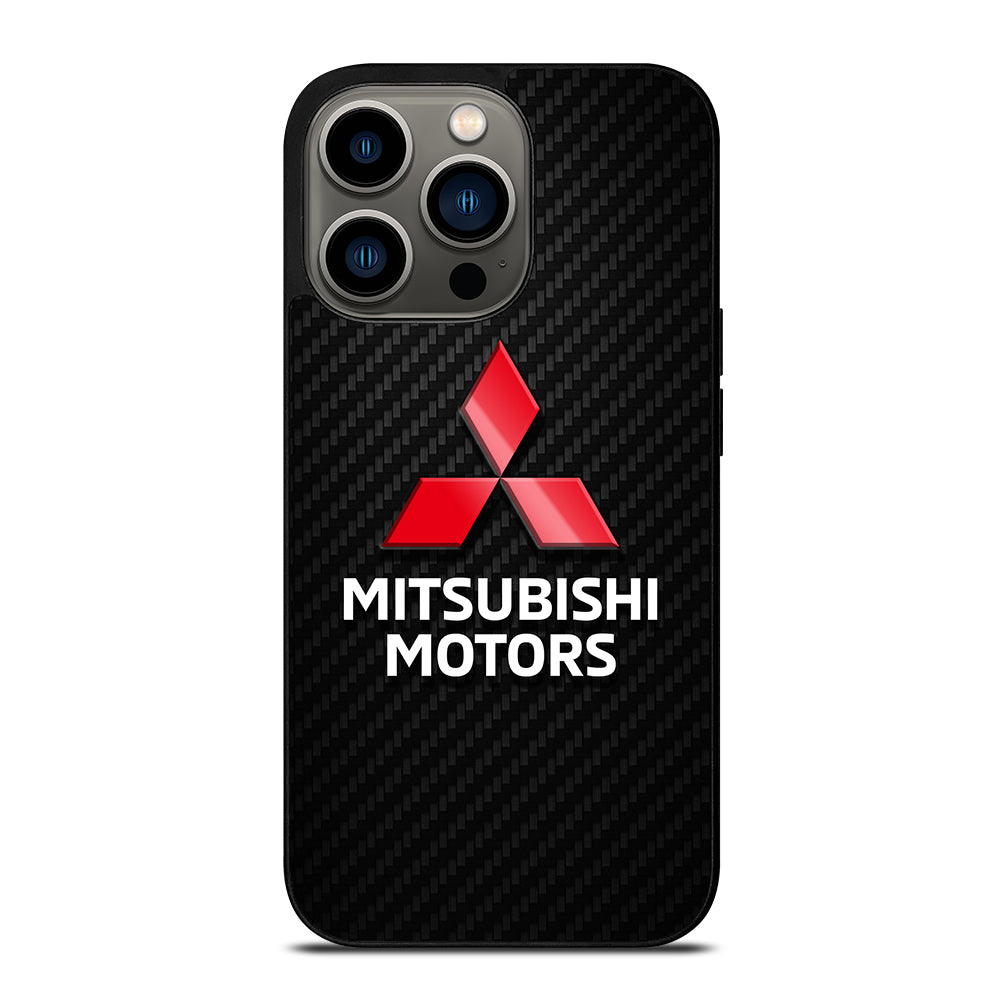 MITSUBISHI MOTORS LOGO CARBON iPhone 13 Pro Case Cover