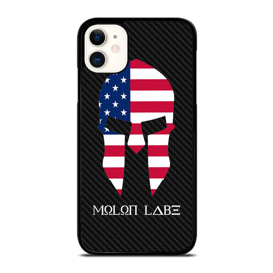 MOLON LABE AMERICAN FLAG CARBON LOGO iPhone 11 Case Cover