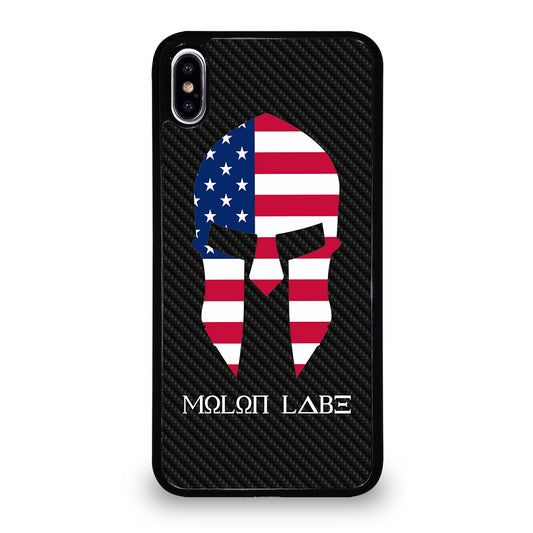 MOLON LABE AMERICAN FLAG CARBON LOGO iPhone XS Max Case Cover