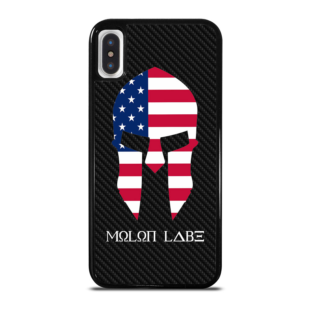 MOLON LABE AMERICAN FLAG CARBON LOGO iPhone X / XS Case Cover