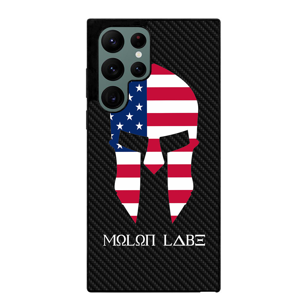 MOLON LABE AMERICAN FLAG CARBON LOGO Samsung Galaxy S22 Ultra Case Cover