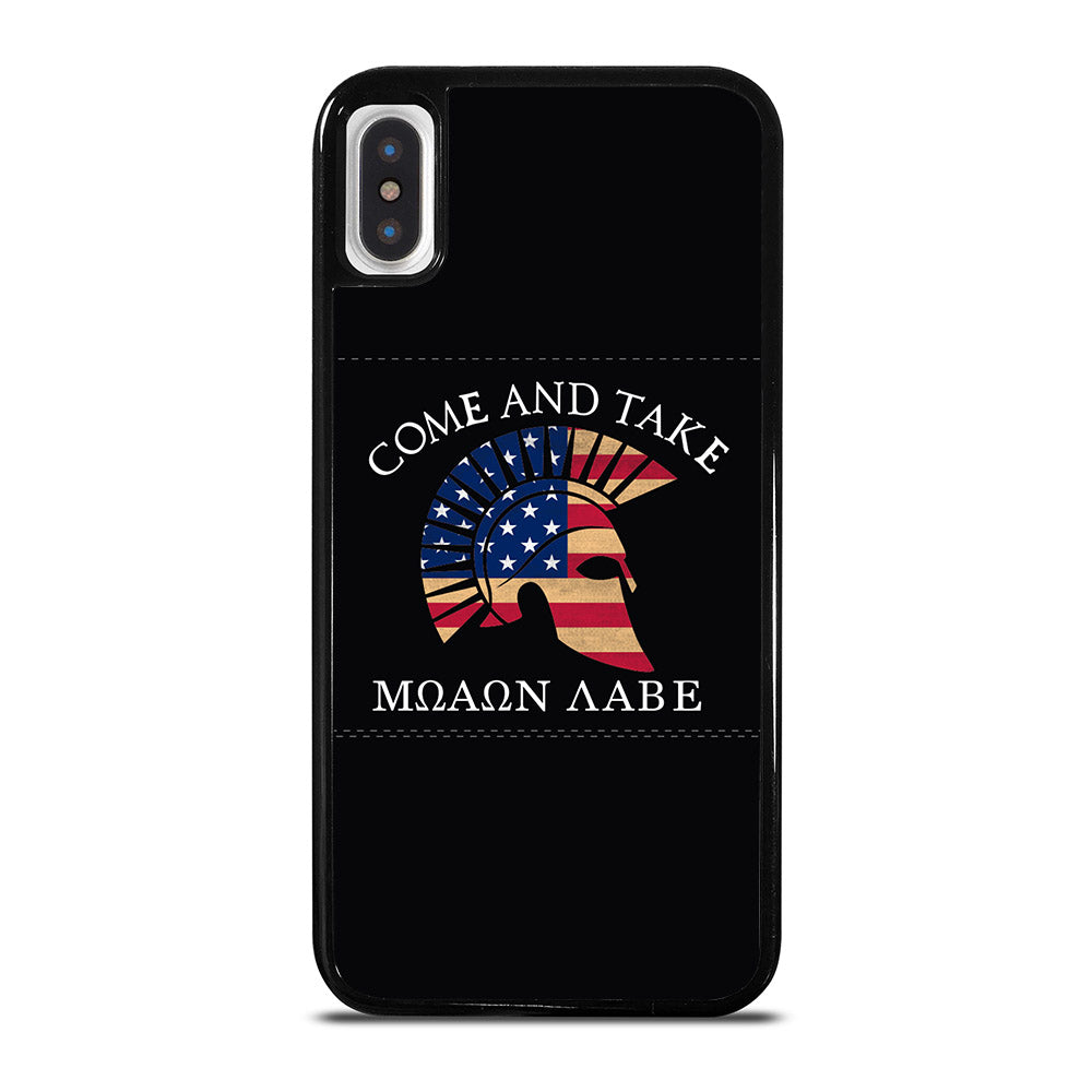 MOLON LABE AMERICAN FLAG HELMET iPhone X / XS Case Cover