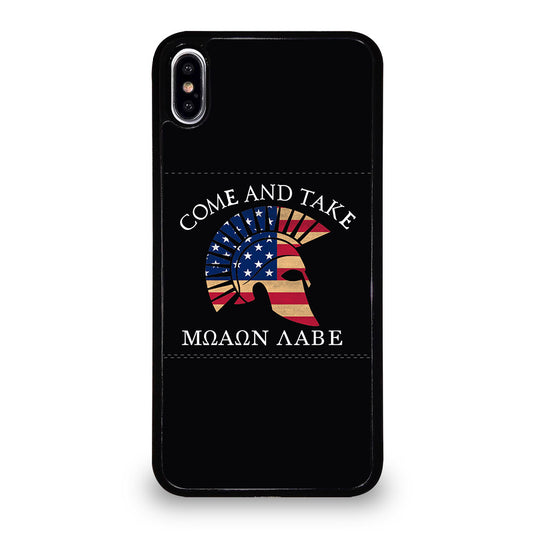 MOLON LABE AMERICAN FLAG HELMET iPhone XS Max Case Cover