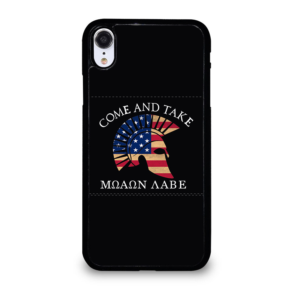 MOLON LABE AMERICAN FLAG HELMET iPhone XR Case Cover