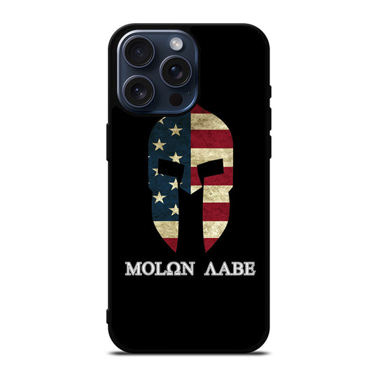 MOLON LABE AMERICAN FLAG BLACK iPhone 15 Pro Max Case Cover