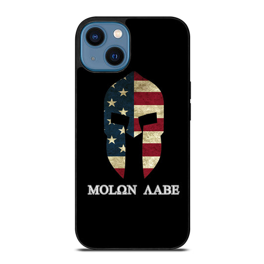 MOLON LABE AMERICAN FLAG BLACK iPhone 14 Case Cover