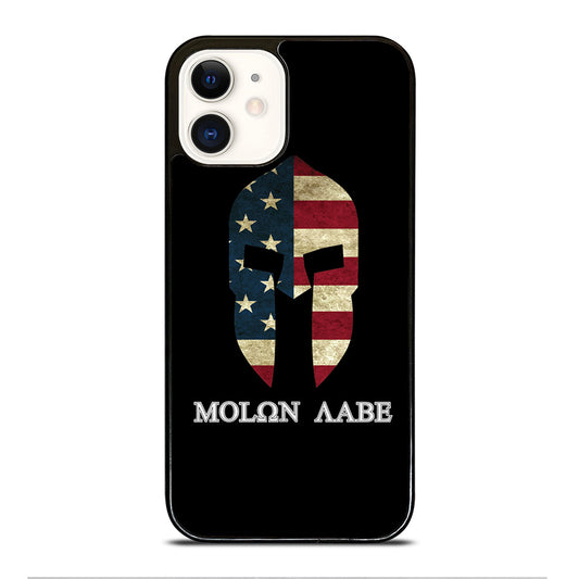 MOLON LABE AMERICAN FLAG BLACK iPhone 12 Case Cover