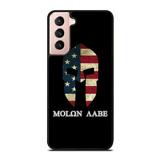 MOLON LABE AMERICAN FLAG BLACK Samsung Galaxy S21 Case Cover