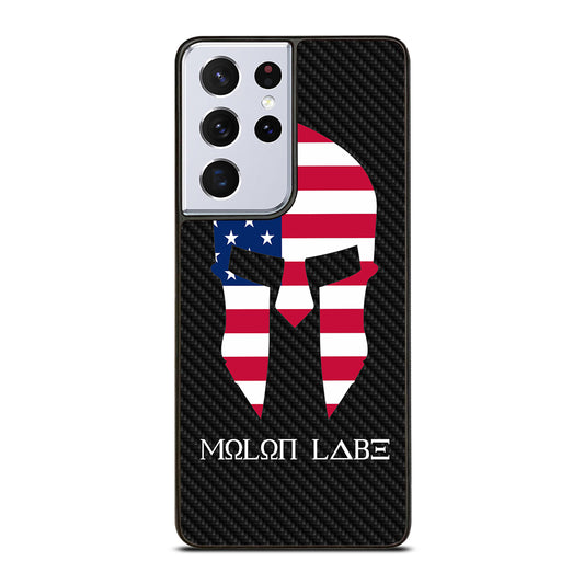 MOLON LABE AMERICAN FLAG CARBON LOGO Samsung Galaxy S21 Ultra Case Cover