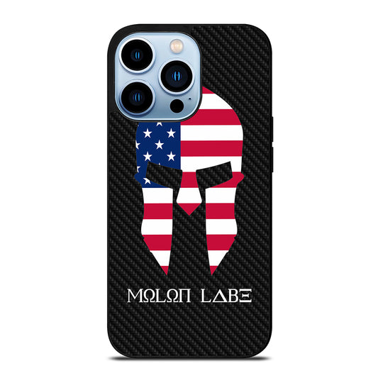 MOLON LABE AMERICAN FLAG CARBON LOGO iPhone 13 Pro Max Case Cover
