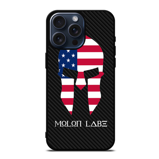 MOLON LABE AMERICAN FLAG CARBON LOGO iPhone 15 Pro Max Case Cover