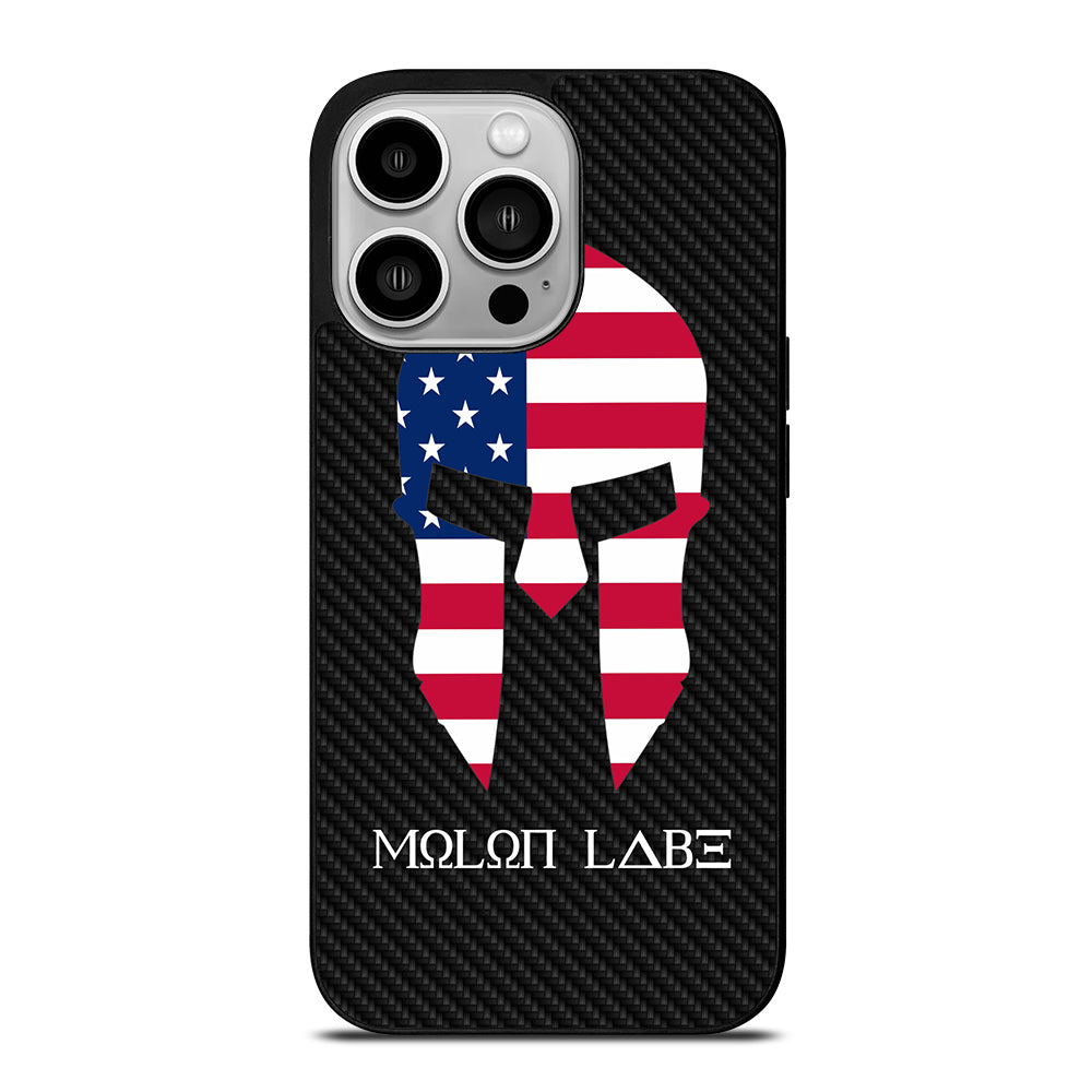 MOLON LABE AMERICAN FLAG CARBON LOGO iPhone 14 Pro Case Cover