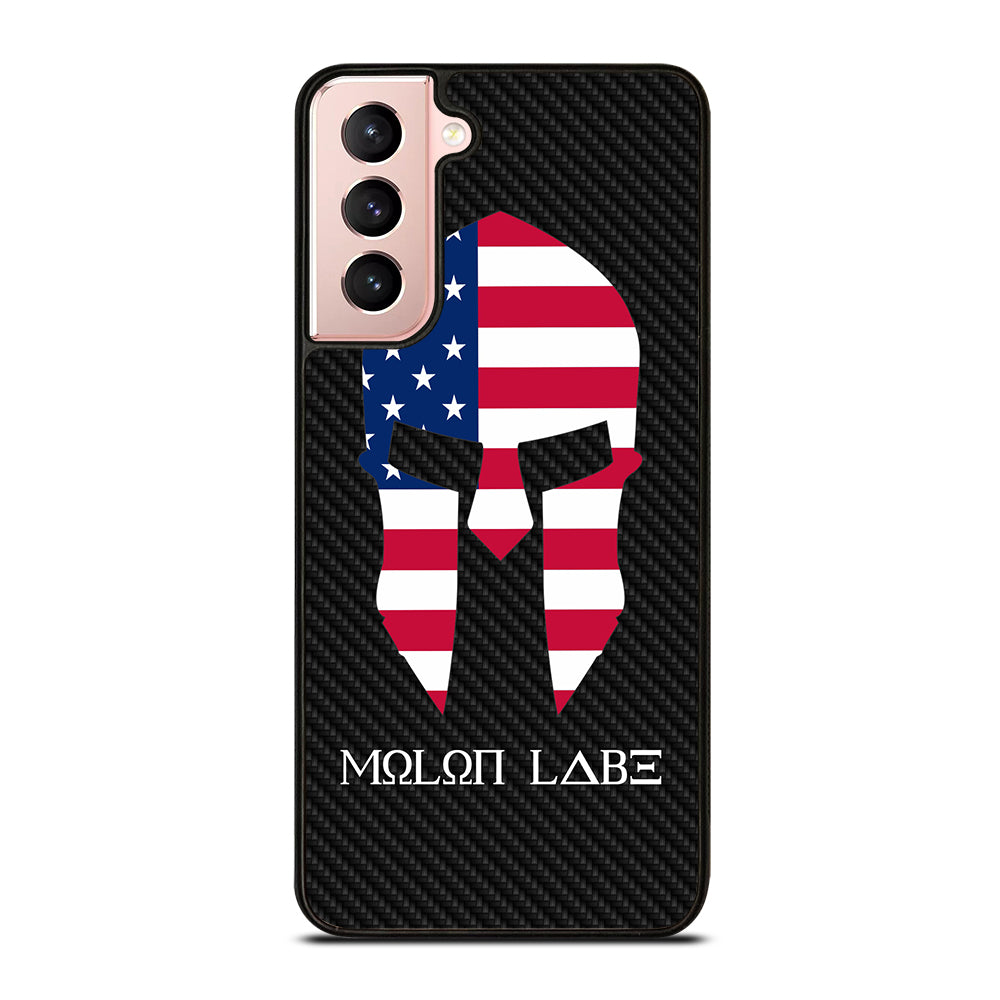 MOLON LABE AMERICAN FLAG CARBON LOGO Samsung Galaxy S21 Case Cover