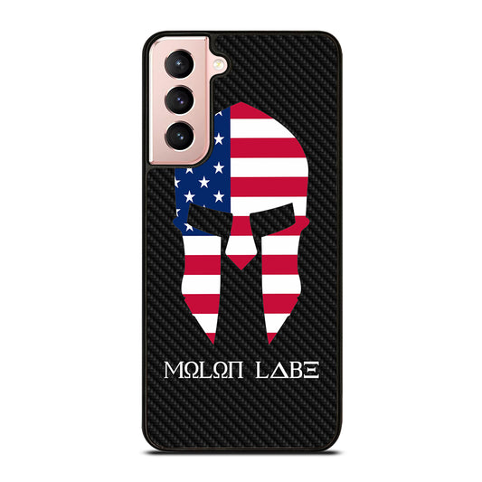 MOLON LABE AMERICAN FLAG CARBON LOGO Samsung Galaxy S21 Case Cover