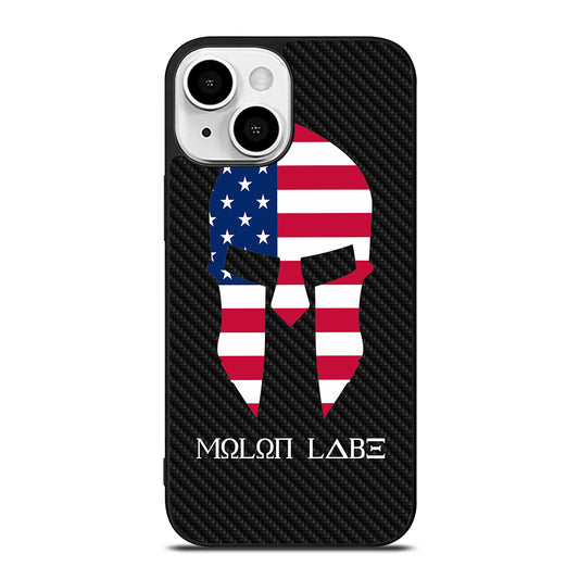 MOLON LABE AMERICAN FLAG CARBON LOGO iPhone 13 Mini Case Cover