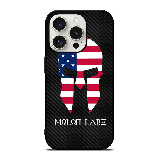 MOLON LABE AMERICAN FLAG CARBON LOGO iPhone 15 Pro Case Cover