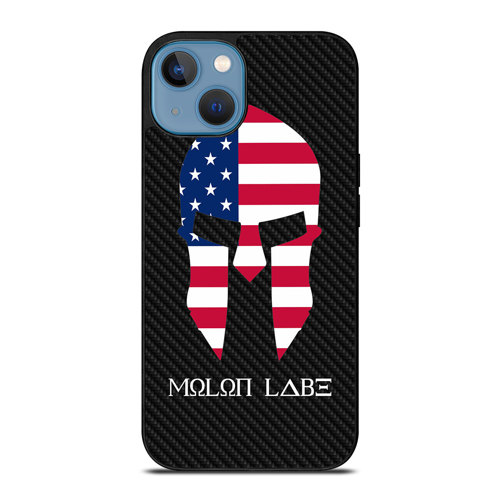 MOLON LABE AMERICAN FLAG CARBON LOGO iPhone 13 Case Cover