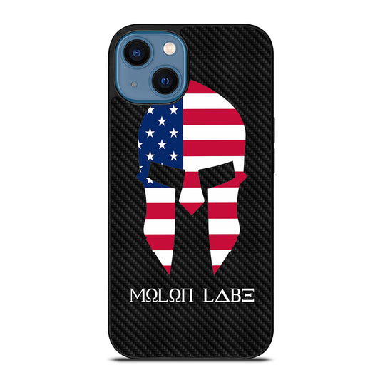 MOLON LABE AMERICAN FLAG CARBON LOGO iPhone 14 Case Cover