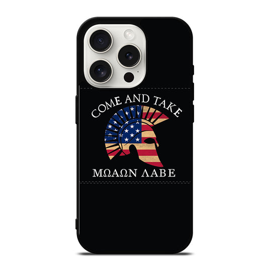 MOLON LABE AMERICAN FLAG HELMET iPhone 15 Pro Case Cover